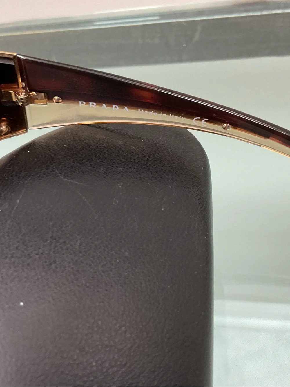 Prada Brown and Gold Women's Sunglasses